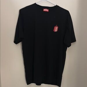 Diesel Black T-Shirt with Red Logo